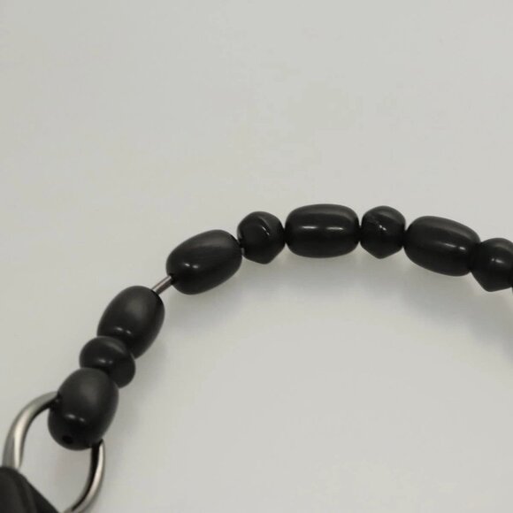 Christian Dior Maris Pearl Shoulder Bag Leather Black Silver Auth ep8734 - Picture 9 of 16